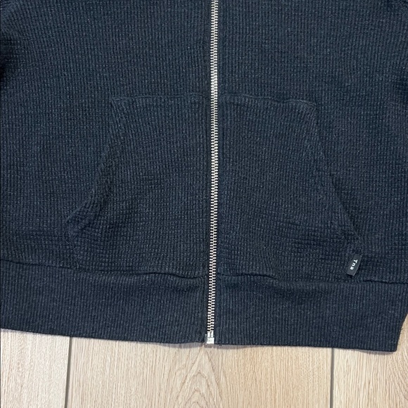 TNA Waffle Crop Black Zip-Up Hoodie - Picture 5 of 16
